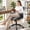 Gray, variant on COOLHUT Home Office Chair, PU Leather Ergonomic Computer Desk Chair with Removable Armrests, Mid Century Modren Armrest Office Chair, Rocking Swivel Task Chair, Brown