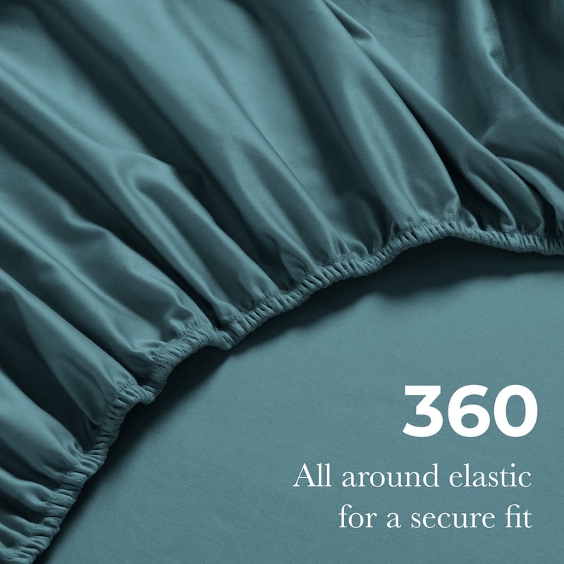 Superior Egyptian Cotton Deep Pocket 650 TC Sheet Set, Twin XL, Caribbean