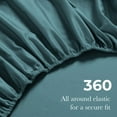 thumbnail image 6 of Superior Egyptian Cotton Deep Pocket 650 TC Sheet Set, King, Caribbean, 6 of 9