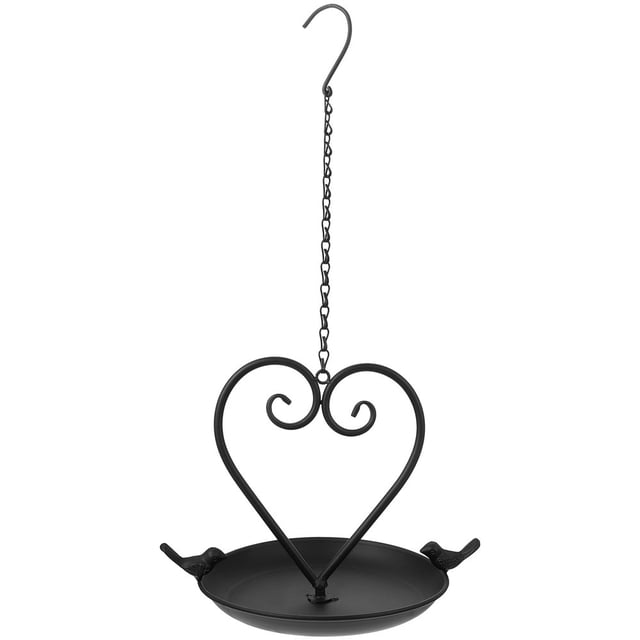 Plateau d'Alimentation d'Oiseaux Suspendu Alimentateur de Bain Plate-Forme d'Alimentation d'Oiseaux Support pour Animaux de Compagnie Bain d'Oiseaux Receveur de Récipient Extérieur Sauvage