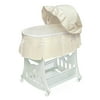 Badger Basket Portable Bassinet n Cradle with Toybox Base and Half Skirt - Ecru