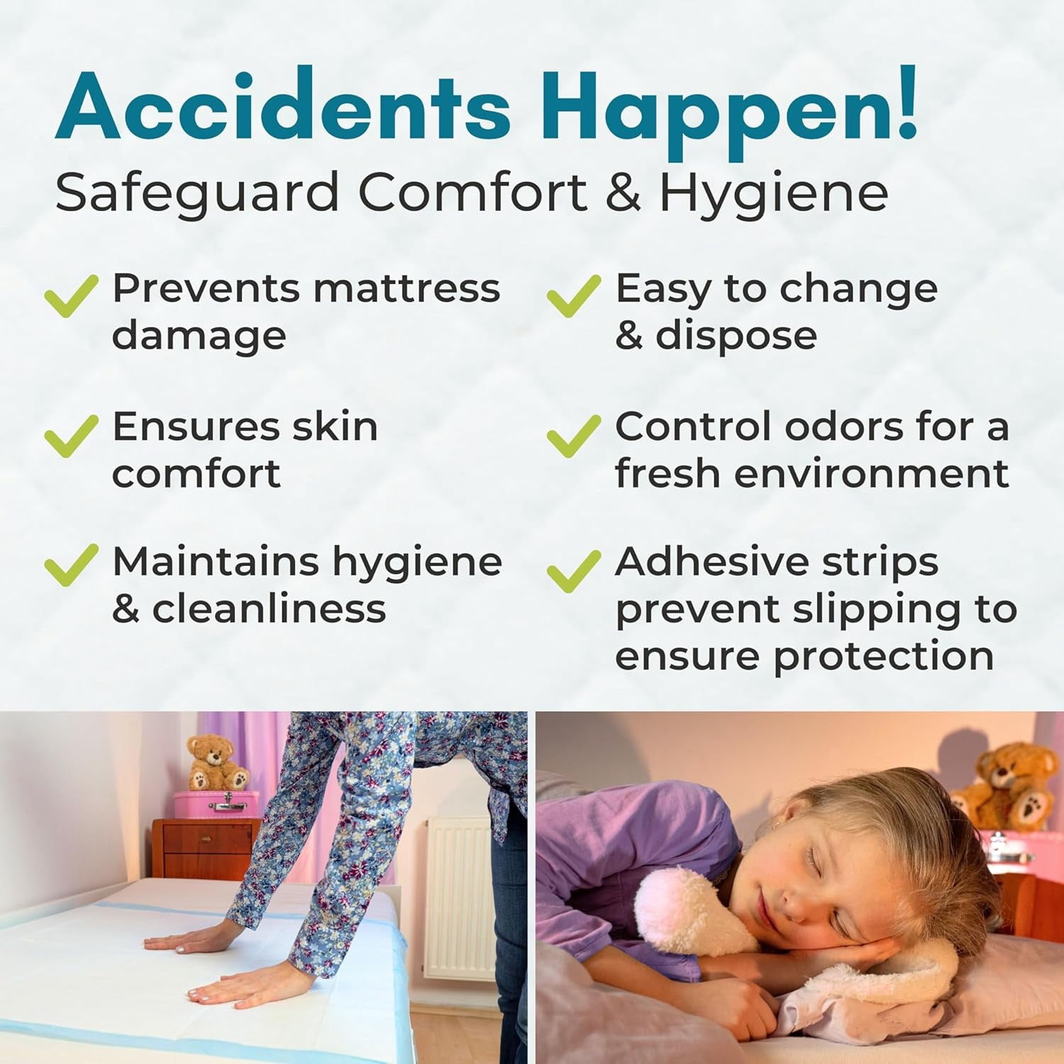 Nurture 40 XXL Heavy Duty Ultra Absorbent Bed Pads with Adhesive, 36 x 36 Disposable Chux Liners, Underpads, Adult Incontinence Hospital Grade Chux