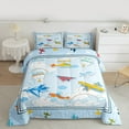 thumbnail image 2 of Homewish Cartoon Plane Bedding Comforter Set 2pcs for Kids Children Teens,Kawaii Aircraft Twin Comforter Sets Microfiber,Transportation Theme Breathable Bedding Set,Ultra Soft Home Decor,Reversible, 2 of 8