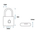 thumbnail image 3 of Serrure de Porte à Empreinte Digitale, Armoire Biométrique Intelligente, Valise Micro USB, 3 of 9