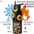 thumbnail image 5 of 40oz Mushroom Water Bottle with Handle and Flip Straw, Sports Stainless Steel Insulated Cup Travel Coffee Mug Tumbler, Birthday Mothers Day Chritmas Gifts for Women, 5 of 6