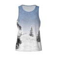 thumbnail image 4 of Gaeub Snowman And Christmas Tree Men's Athletic Tank Top, Workout Sleeveless Shirts, Running Tank Tops for Gym, Running, Training - X-Large, 4 of 9