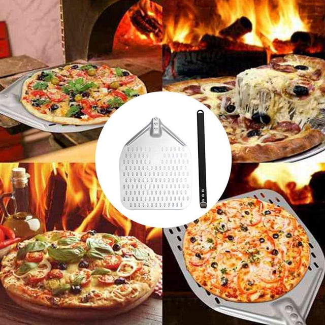 para pizza de pizza - de pizza ergonómica - Material de grado alimenticio - Construcción resistente altamente - 12 en mango de 40 cm Macarena Pala para pizza