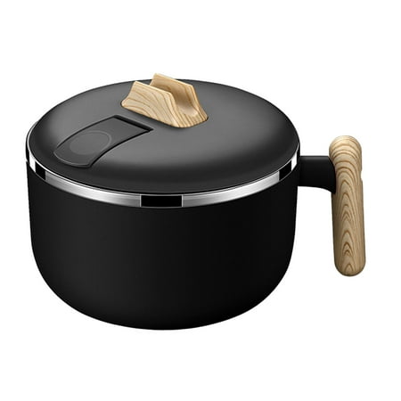 

Speedy Ramen Cooker Ramen Bowl Salad Bowl Noodles Pot Kitchen Tableware Soup Bowl Noodles Bowl for Office Dorm Black