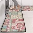 thumbnail image 2 of Kitchen Rugs Sets Of 2,Pioneer Flower Floral Print Pattern Anti Fatigue Kitchen Mat Rugs Non Slip Washable,Decorative Kitchen Floor Mats for Kitchen,Sink,Laundry,17"x47"+17"x47", 2 of 5