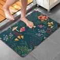 thumbnail image 4 of Colorful Mushroom Flower Dark Green Pattern Bathroom Rugs Mat,Non Slip Microfiber Bathroom Rug,Rubber Backing,Soft Bathroom Mats for Bathroom Floor,Tub and Shower,20x32in(50x80cm), 4 of 5