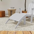 thumbnail image 2 of Linon Ottoman Adirondack d'Extérieur en Bois d'Acacia Massif et Robuste, Teinte Blanche, 2 of 14