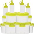 thumbnail image 1 of EeaseCA 1 Set Reusable Plastic Sauce Boxes Square Seasoning Box Salad Dressing Containers, 1 of 8