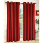 Tribeca Faux Silk Grommet Single Curtain Panel