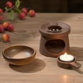 thumbnail image 6 of CIYISON Ceramics Essential Oil Burners Melter Aromas Diffuser with Tealight Candle Stand Set for Relaxing Home Decors, 6 of 10