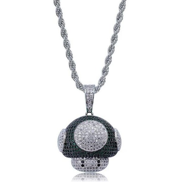 Collar con colgante de pistola Iced Out para hombre, gargantilla de subametralladora con personalidad, estilo Hip Hop, Rock, Punk, joyería para fiesta callejera, regalo