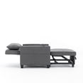 thumbnail image 6 of 3 in 1 Convertible Sofa Bed Chair,Modern Linen Folding Futon Sofa Bed with USB Ports and Adjustable Backrest,2 Cupholders,Single Recliner Lounger Sleeper Chair for Small Space,Living Room,, 6 of 7