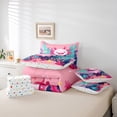 thumbnail image 6 of Manfei Cute Animal Axolotl Bedding Comforter Set 7-Piece for Boys Girls,Kawaii Salamander King Bedding Sets,Cartoon Ocean Wildlife Ultra Soft Bed Sheets,Breathable Home Decor,Reversible, 6 of 8
