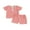 Pink, variant on Bagilaanoe 2pcs Toddler Baby Girl Shorts Set Short Sleeve Ribbed T Shirt Tops + Shorts 12M 18M 24M 3T 4T 5T Kids Casual Summer Clothes