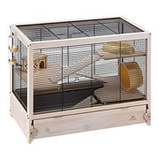Ferplast 57026517US1 HAMSTERVILLE Habitat et cage en bois robuste pour hamster