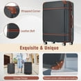 thumbnail image 4 of PAPROOS Travel Luggage Set of 2, 20in Hardside Suitcase with Cosmetic Case, Lightweight Suitcase Set with Spinner Wheels, Expandable Hardshell Luggage Sets, Black, 4 of 8