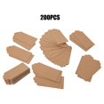 thumbnail image 3 of Étiquettes en papier kraft, 200 pièces, pour emballage de mariage, décoration de vêtements, étiquettes à suspendre, 4 x 9 cm, 3 of 4