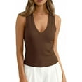 thumbnail image 3 of PRETTYGARDEN V Neck Tank Tops for Women Summer Outfits Ribbed Knit Shirts Casual Basic Tees Sleeveless Camisole Vest, 3 of 10