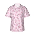thumbnail image 1 of Fotbe Cute Pig Camisa Hawaiana para Hombre Unisex – Camisa Casual de Verano con Botones de Manga Corta de Algodón y Lino,3X-Large, 1 of 7