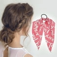 thumbnail image 2 of Unique Bargains 1 Pc Triangle Ribbon Letter Hair Elastic Band for Home Pink, 2 of 5