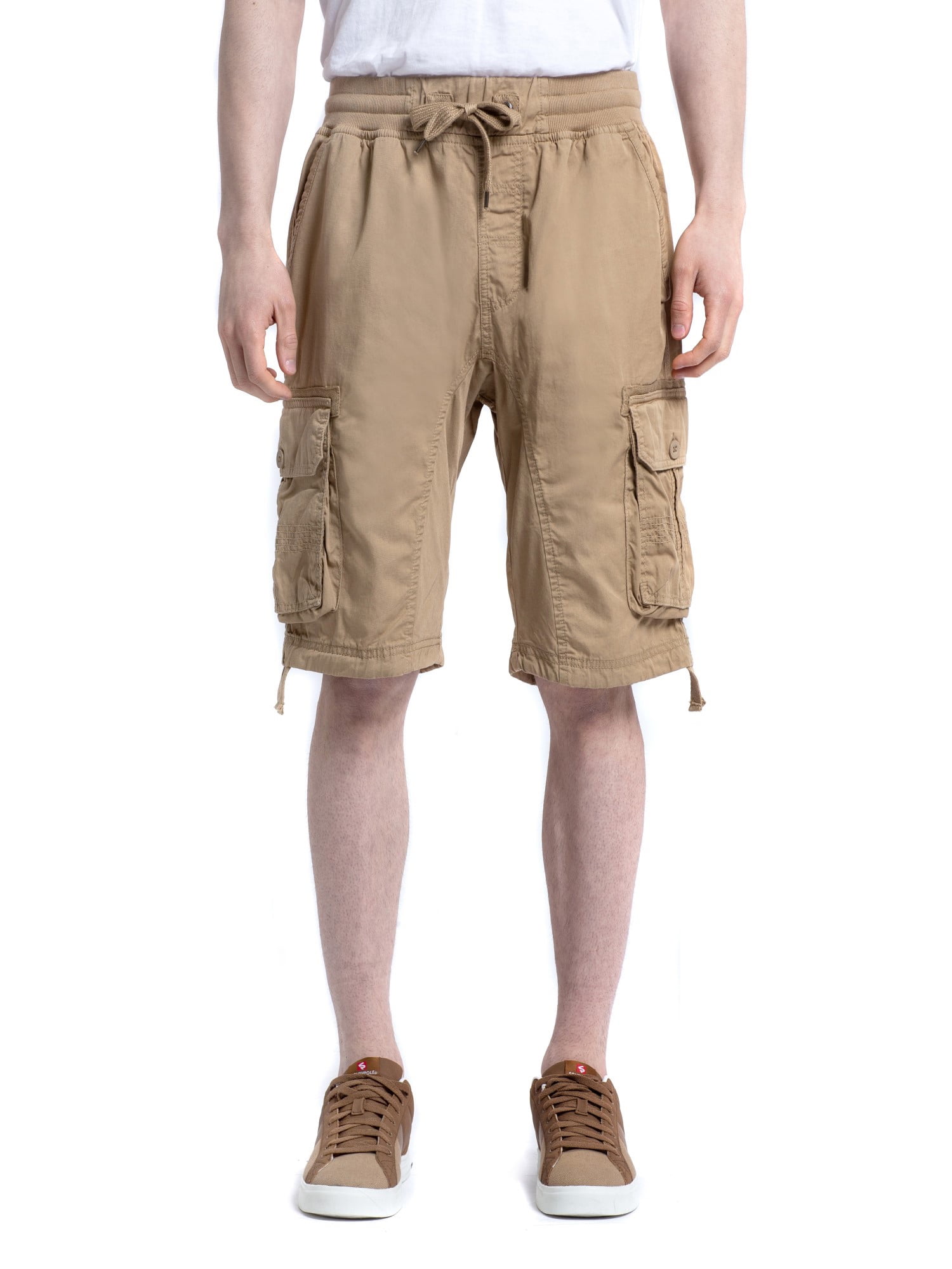 Twill Cargo Jogger Shorts, Sizes S-XXL 