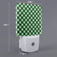 thumbnail image 2 of Balery Green Argyle Plaid Luz Nocturna LED con Sensor Automático, Enchufe con Sensor Crepuscular, Luz Suave de 0.5W para Dormitorio, Pasillo, Baño-UK, 2 of 7