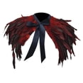 thumbnail image 4 of Capa de plumas falsas para hombro, bufandas góticas, bufanda para mujer, Collar, encogimiento de hombros para Halloween Rojo, 4 of 8
