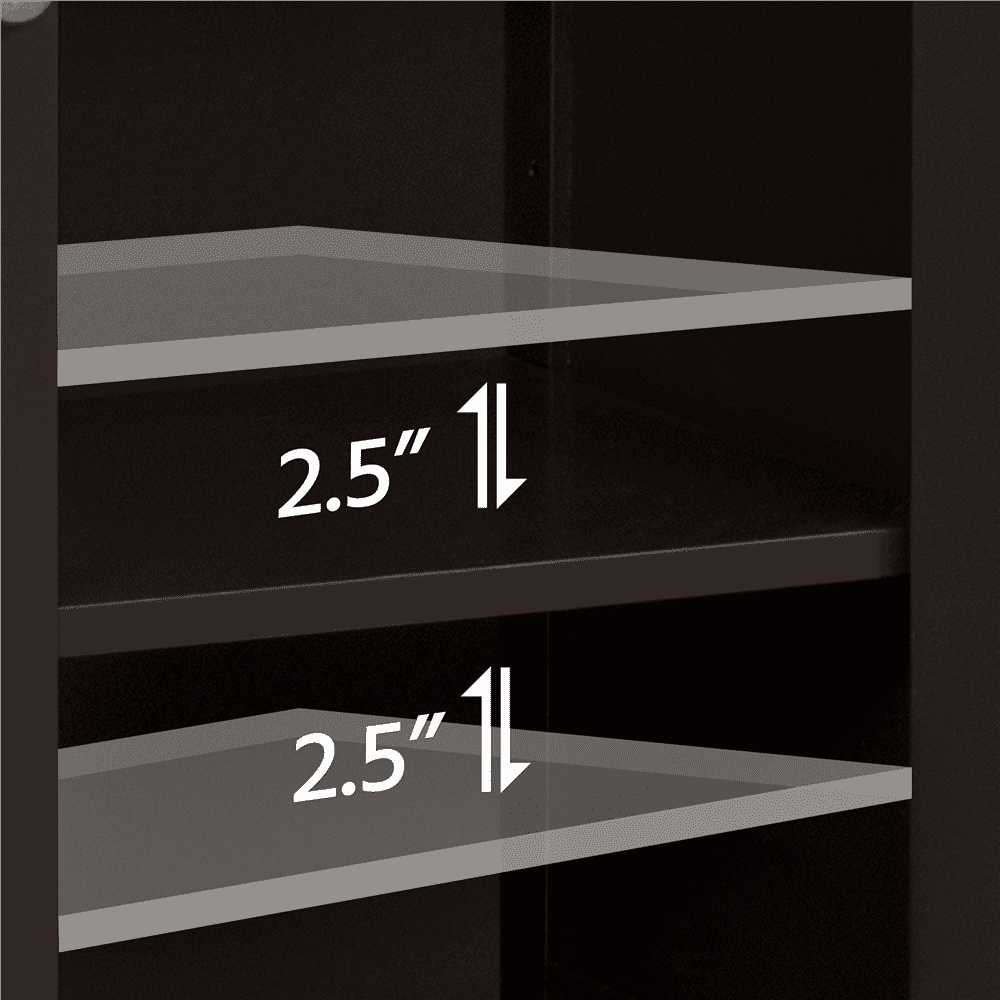 Alden Design Contemporary Storage Cabinet with 2 Doors and 2 Adjustable Shelves, Espresso