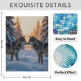 thumbnail image 3 of Diamond Art Kit for Adults, Winter Wolves Snow Forest Sunset Diamond Painting for Adults Beginners, 5D DIY Diamond Art Painting Kits, Colorful Diamond Painting Craft for Home Decor 12x16, 3 of 7
