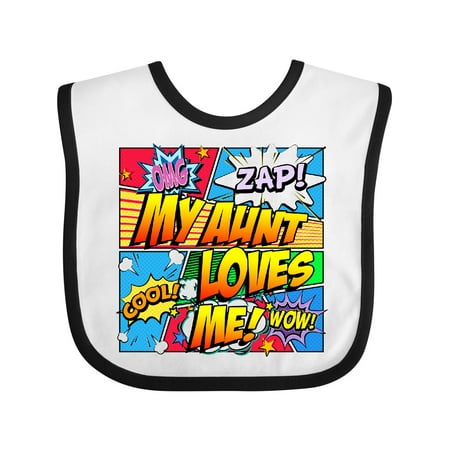 

Inktastic My Aunt Loves Me Gift Baby Boy or Baby Girl Bib