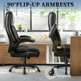 thumbnail image 7 of Bossin Big and Tall Executive Office Chair 400lbs with Flip-up Arms for Adult, Ergonomic High Back Lumber Support Adjustable Computer Desk Chair, 7 of 7