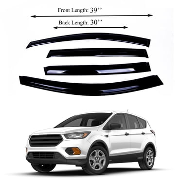 In-Channel Window Visors For 2013-2019 Ford Escape – Smoke, 4-Piece Set