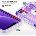 thumbnail image 2 of Entronix iPhone Xr Heavy Duty Glitter Case for Girls Women Liquid Bling Sparkle Shining Glitter Luxury Shockproof Quicksand Soft TPU Cover for iPhone Xr 6.1" Purple, 2 of 3