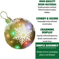 thumbnail image 4 of Fraser Hill Farm Indoor/Outdoor Oversized Christmas Decor w/ Long-Lasting LED Lights, 18-in. Jeweled Ball Ornament w/Snowflake Design in Gold, 4 of 5