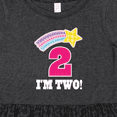 thumbnail image 4 of Inktastic 2nd Birthday 2 Year Old Girls Rainbow Star Girls Toddler Dress, 4 of 5