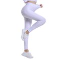 thumbnail image 2 of Leggings casuales para mujer Levantamiento de cadera Pantalones deportivos sexy para deportes de gimnasia (Blanco S) Likrtyny Para Estrenar, 2 of 9