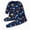 G915-Navy, variant on HFHAPW Girl Boys Pajama Set with Long Sleeve Kids Ruffled Printing Pjs Sleepwear Spring Fall