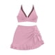 thumbnail image 4 of Traje de baño de dos piezas Tankini para mujer, estilo conservador de primavera, con falda de color liso y abertura en la parte delantera, tankinis para mujer, trajes de baño de dos piezas para mujer,, 4 of 6