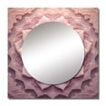 thumbnail image 2 of Designart "Fragile Pink Lotus Floral Mandala I" Boho Mandala Square Mirror For Wall Decor - Large Pink Square Printed Wall Mirror Art - Square Traditional Mirror - Wall Mounted Square Large Mirror, 2 of 5