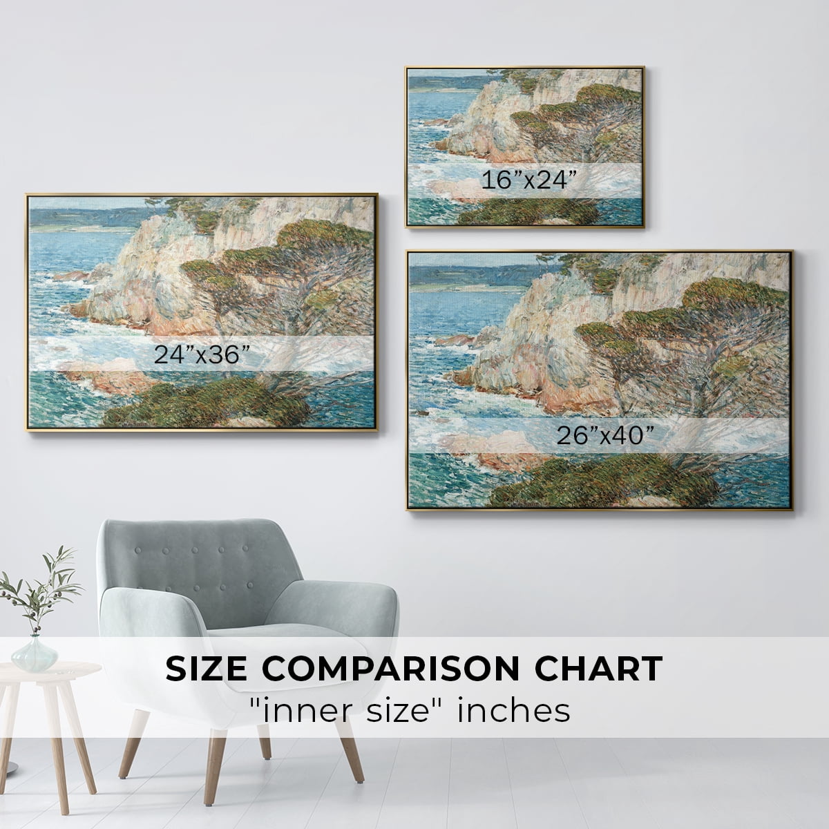 Vintage Landscape-CXXXIX By Wexford Home Framed in Gold Wood Gallery Wrapped Canvas 17 in. x 25 in.