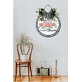 thumbnail image 3 of My Hair Wooden Front Door Sign Rustic Round Wreath Wall Hanger Porch Decor Spring and Summer Farmhouse Decoration Housewarming Gift 12 Inches, 3 of 5