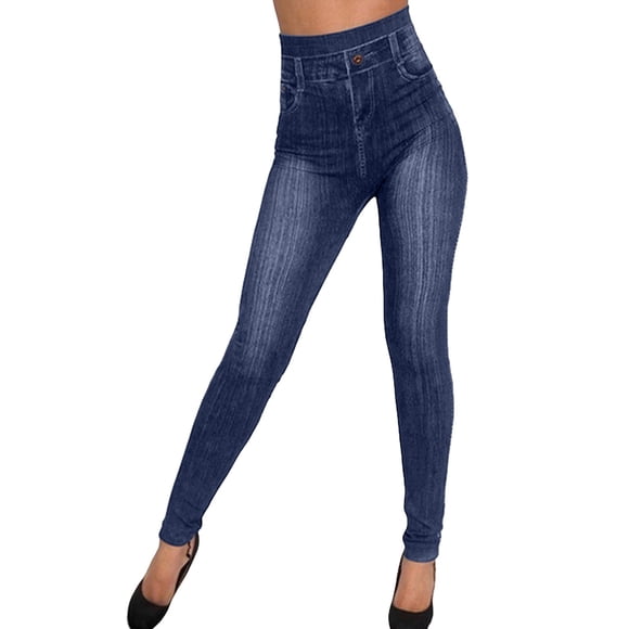 Outfmvch Jean Leggings for Women Stretchy Jeans for Women Petite Jeans for Women Womens Straight Leg Jeans Wide Leg Jeans for Women Baggy Jean Shorts Womens Capri Jeans Dark Blue 2xl
