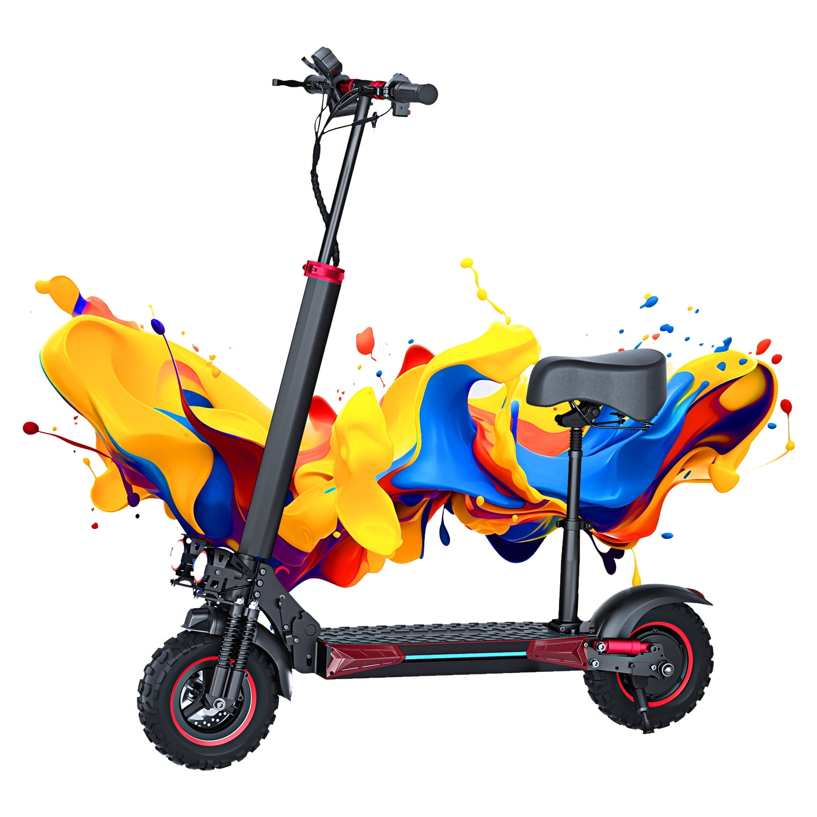 J11 Max 1200W Motor Electric Scooter Adults with Seat, 35 MPH Max Speed & 48V 18AH Big Battery Up to 33 Miles Range, 11" All-Terrain Tires and Dual Suspension, Off Road E-Scooter