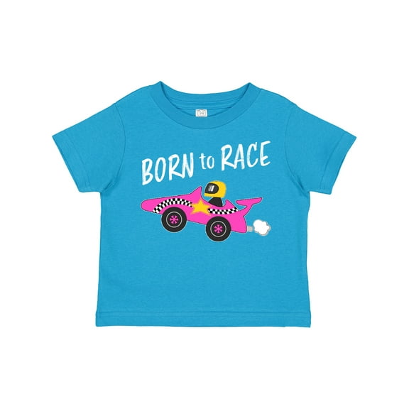 Inktastic Born to Race- Pink Race Car Boys or Girls Toddler T-Shirt