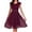 A-Purple160, variant on XIAONU Womens Lace V Neck Cap Sleeve Flare Midi Dress Elegant Evening Party Dress