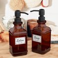thumbnail image 3 of 2 Pack Soap Dispenser, GLADPURE 18 oz Antique Thick Glass Soap Dispensers-Black, 3 of 7